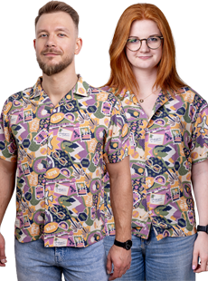 Ślonsko koszula we rajzowy pattern unisex