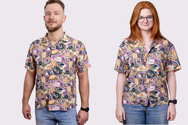 Ślonsko koszula we rajzowy pattern