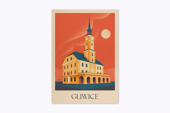 Plakat Gliwice ilustracja