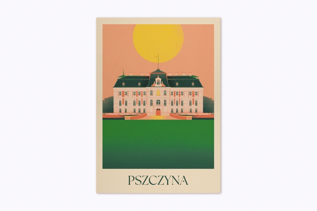 Plakat Pszczyna ilustracja