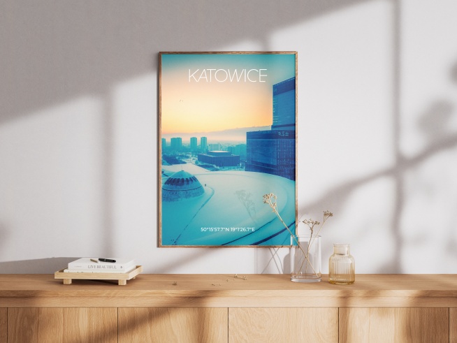 Plakat Katowice Kolor - Limitowany