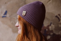 Mycka ze przypinkom emaliowanom Ślonsk - fioletowo