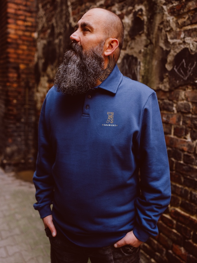 Bluza polo z dugim rynkowkiem - grubiorz szyb