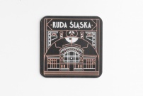Podkładka korkowo pod kubek RUDA ŚLĄSKA ŁOBROZEK - kontury