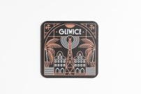 Podkładka korkowo pod kubek GLIWICE ŁOBROZEK - kontury