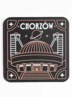 Podkładka korkowo pod kubek CHORZÓW ŁOBROZEK - kontury