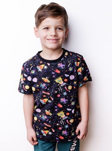 Koszulka Bajtel Bebok we kosmosie - pattern.