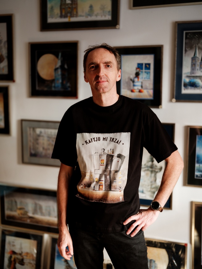 Koszulka Limitowano Grzegorz Chudy x Gryfnie KAFYJU MI TRZA- uniseks