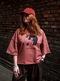 Bluza babko z krótkim rynkowkiym fafiki