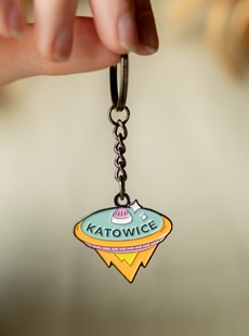 Brelok emaliowany Katowice - Kosmos