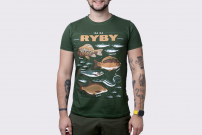 Koszulka Ida na ryby - rybcie pypcie zielone